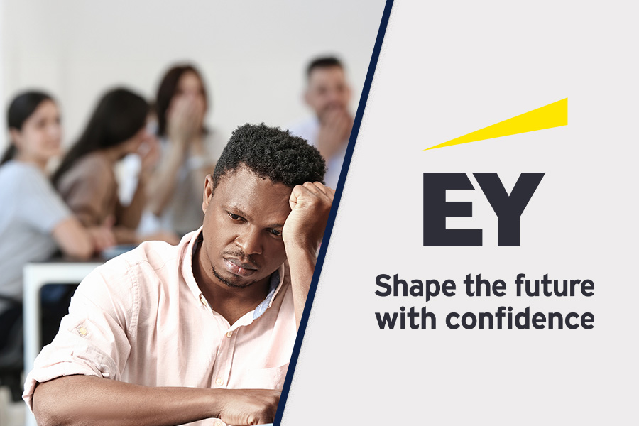 Stressed student, EY confidence message