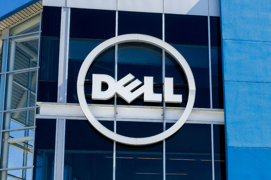 Dell logo on office building