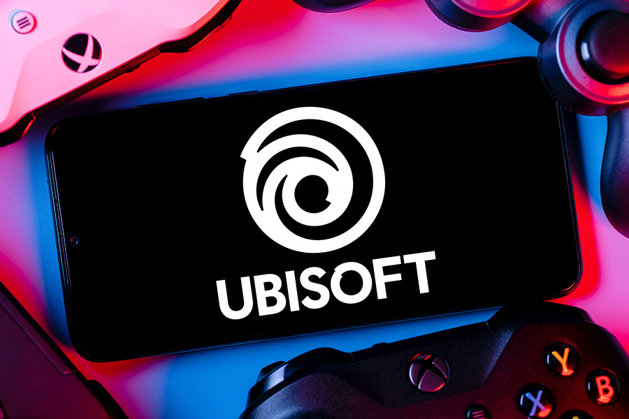 Ubisoft logo on gaming screen