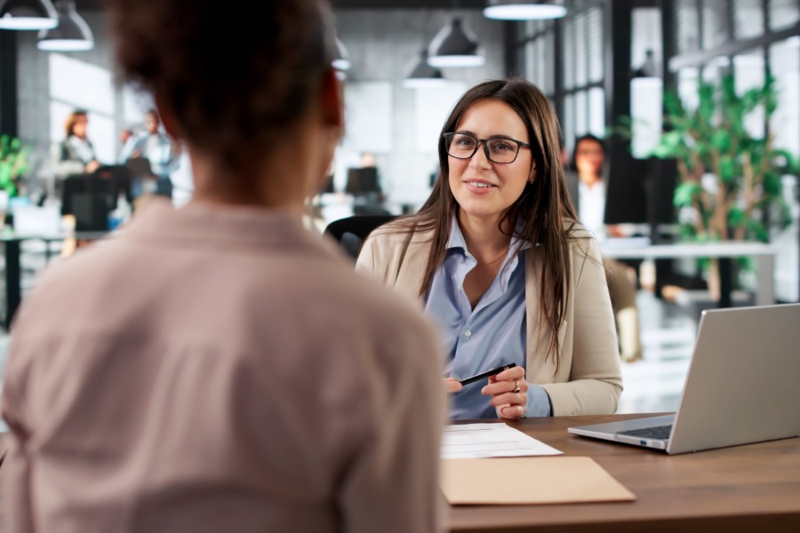 Job interview in modern office