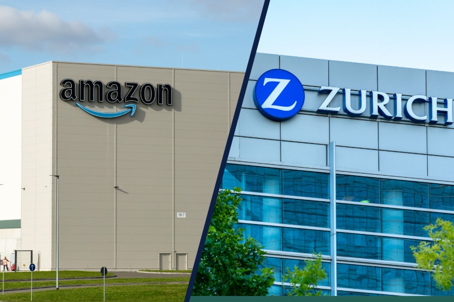 Amazon and Zurich company buildings