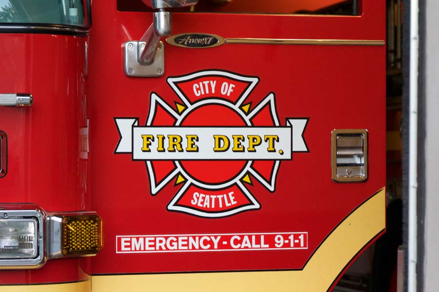 Seattle fire department truck door