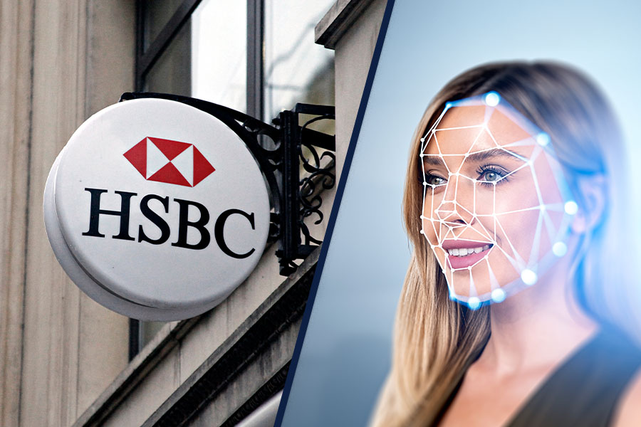 HSBC facial recognition technology illustration