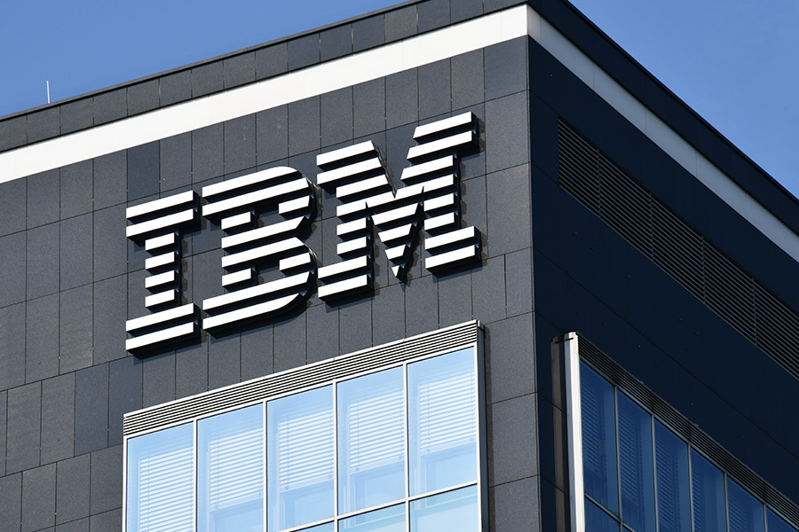 IBM logo on office building