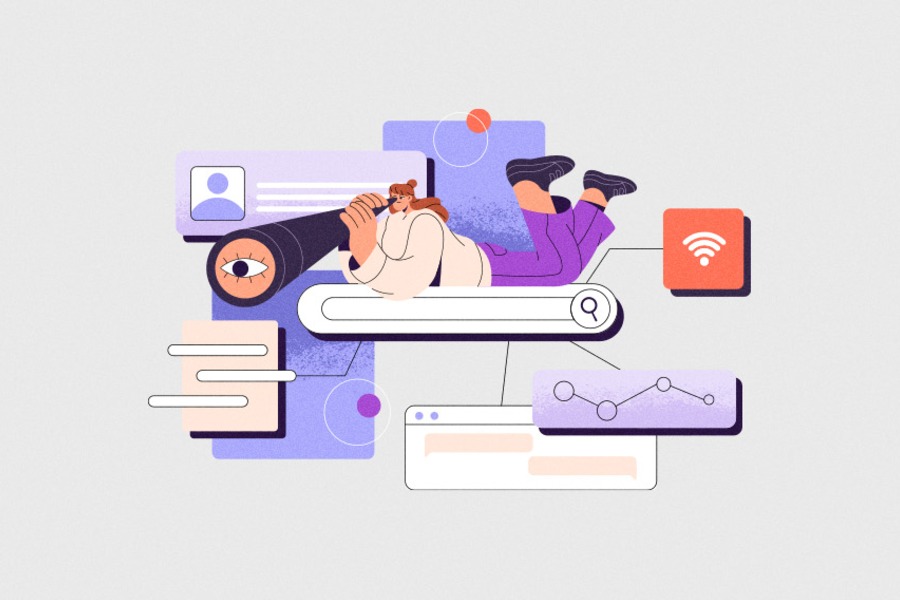 SEO search analysis illustration