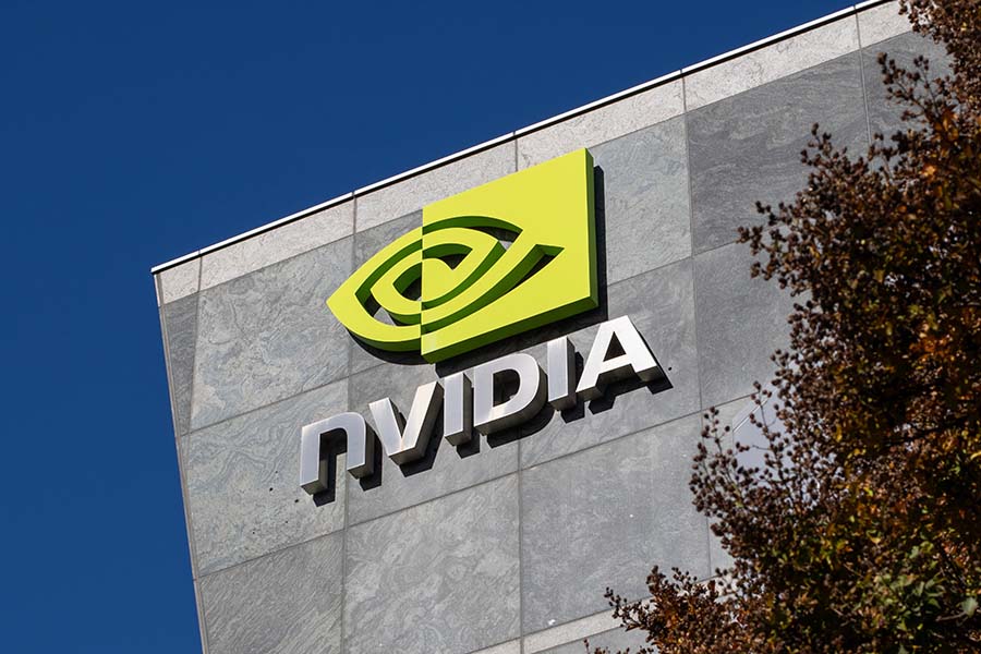 Nvidia logo on company building