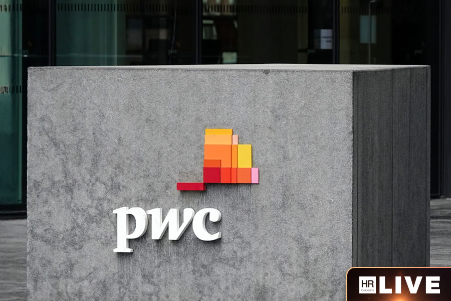 PWC office building logo sign