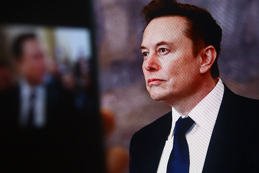 Elon Musk looking out of frame