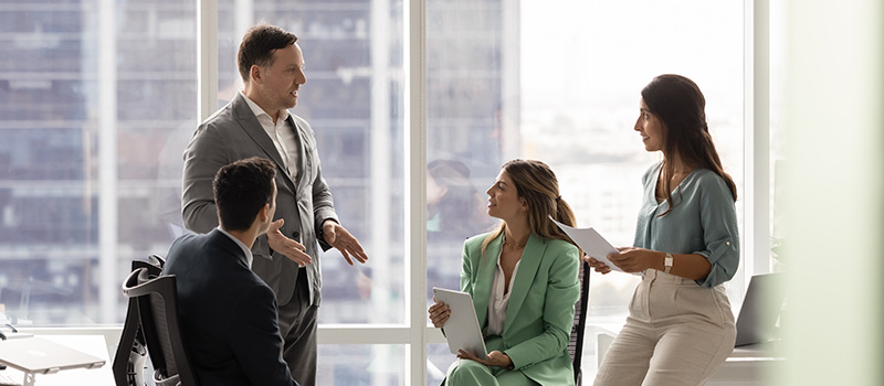 Business team meeting in office